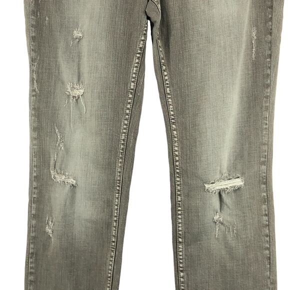 Free People Womens Size W30 Jeans Ripped Distressed Straight Leg Denim Grey - Picture 3 of 13